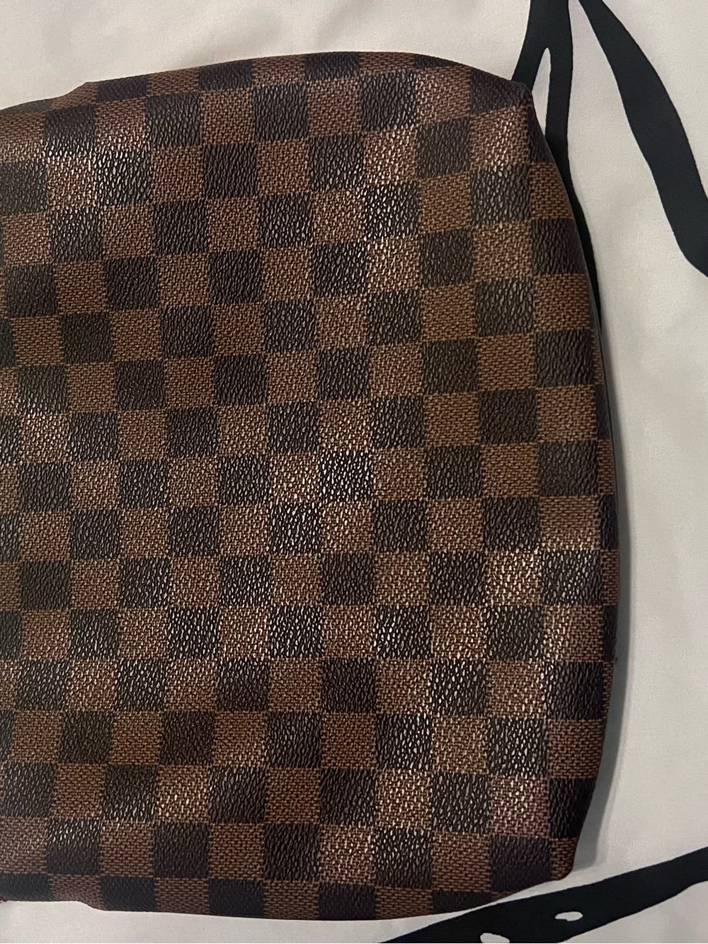 Checkerboard Brown Crossbody Bag - Picture 2 of 9